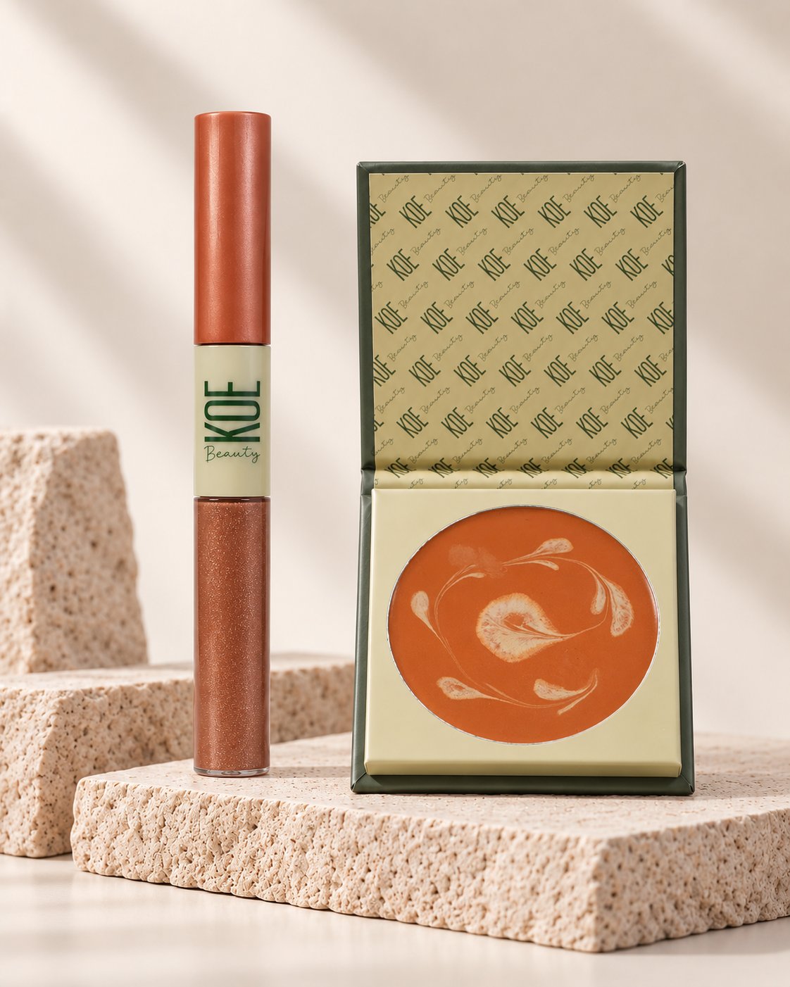 Peach Fuzz + Espresso